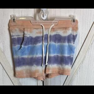 Simply Southern Shorts Girls Size Small Pastel Tie Dye Elastic Waist Pockets
